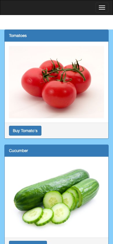 E-commerce mobile website